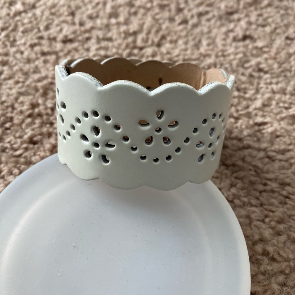 White cuff bracelet